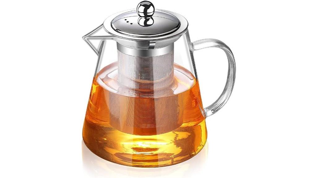 glass tea kettle with infuser