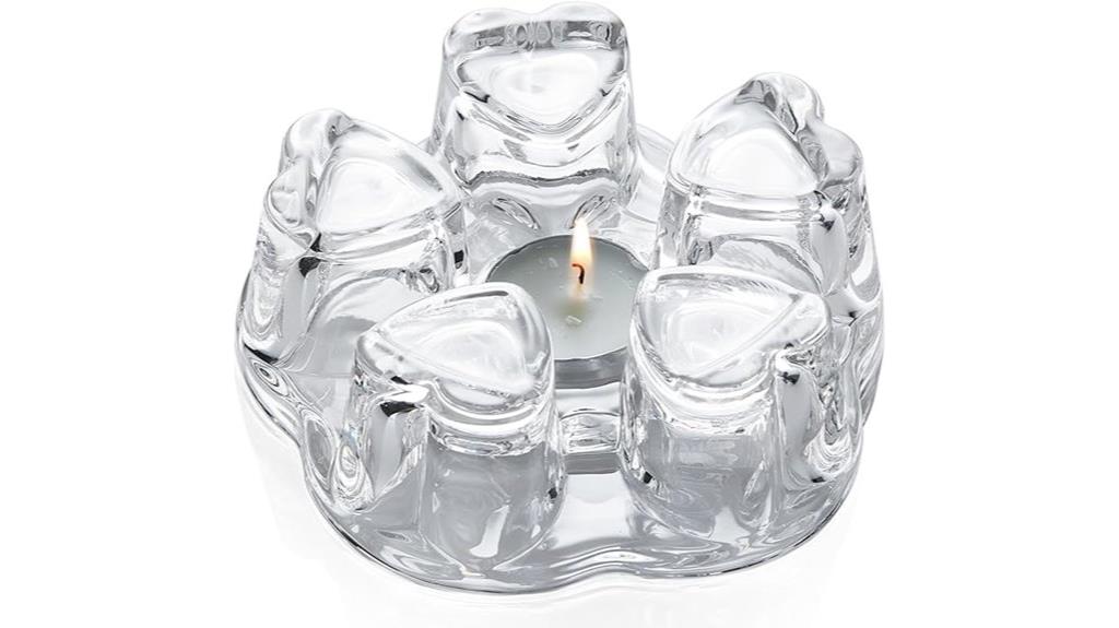 glass tea warmer with candle