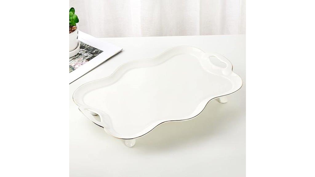 golden rim porcelain tray