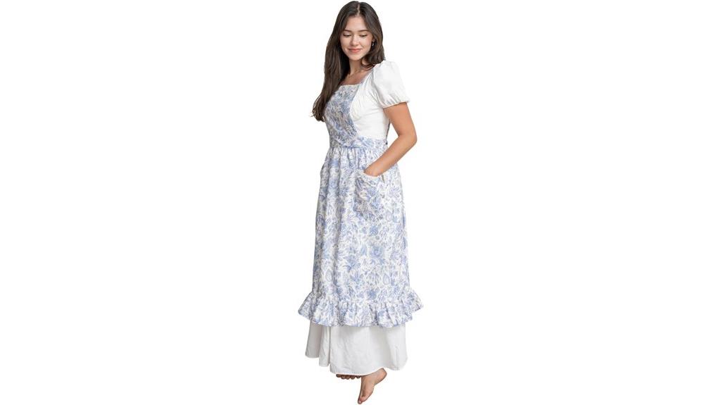 graceful floral apron design