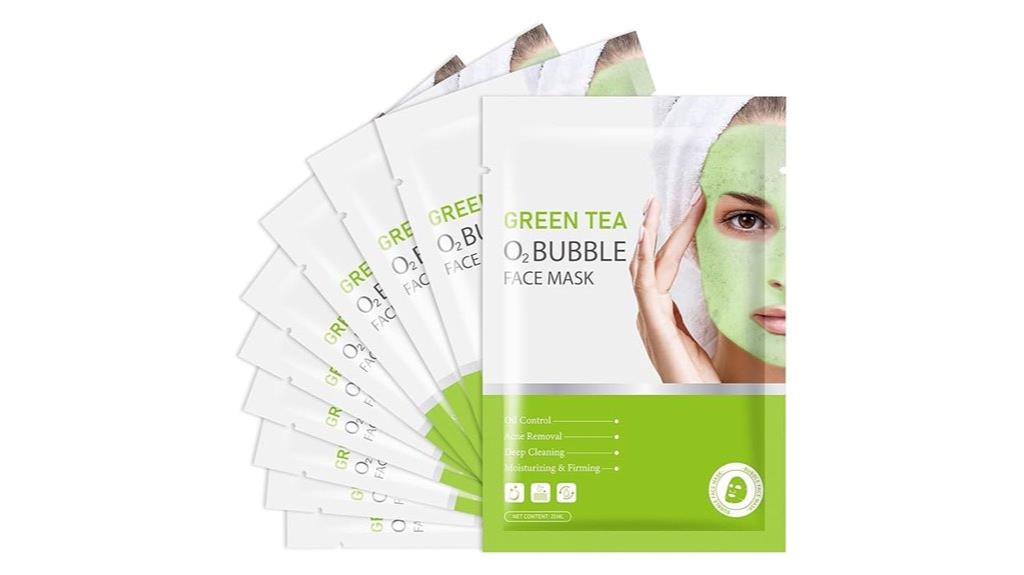 green tea bubble masks