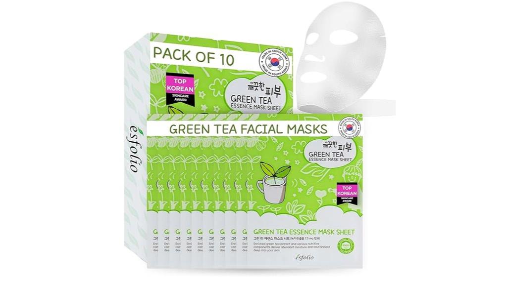 green tea essence mask pack
