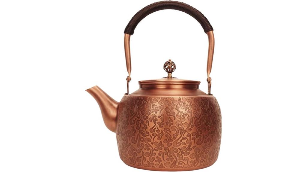 handcrafted copper tea kettle