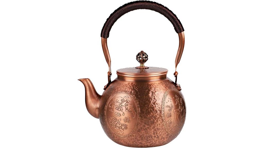 handcrafted copper tea kettle