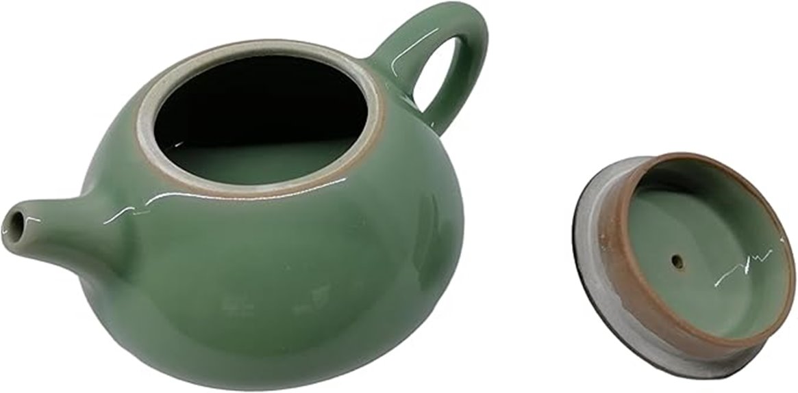 handmade celadon teapot