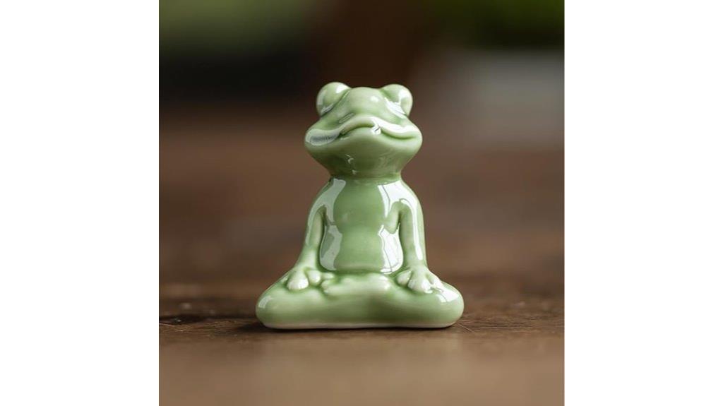handmade ceramic frog decor