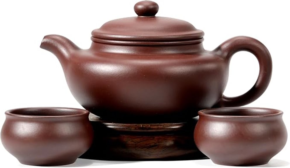 handmade purple clay set