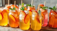 healthy peach iced tea
