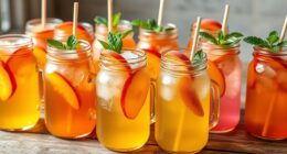 healthy peach iced tea