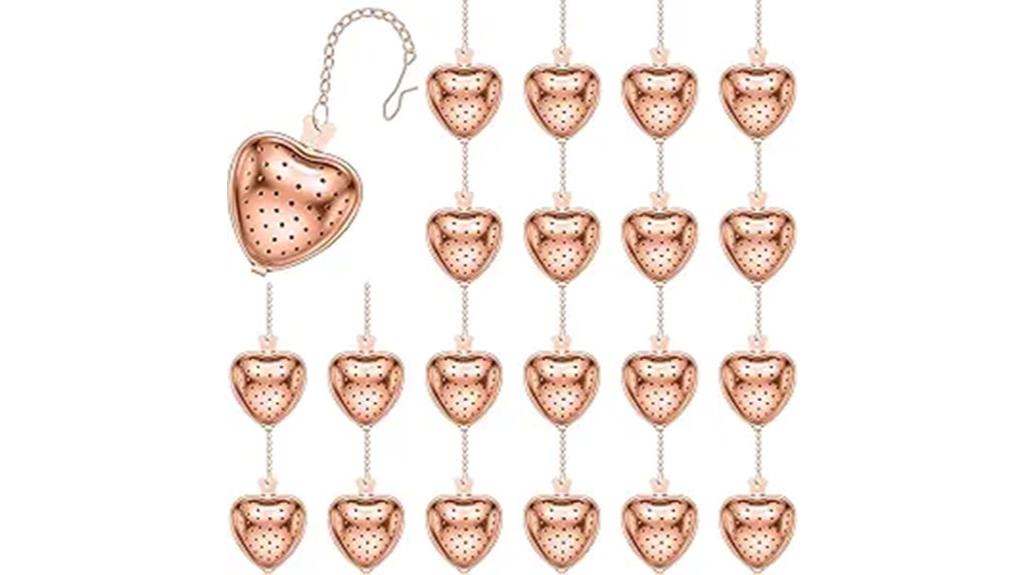 heart shaped stainless steel tea infusers