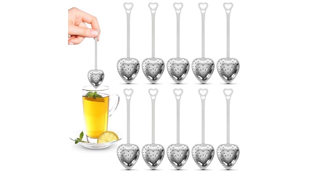 heart shaped stainless steel tea infusers