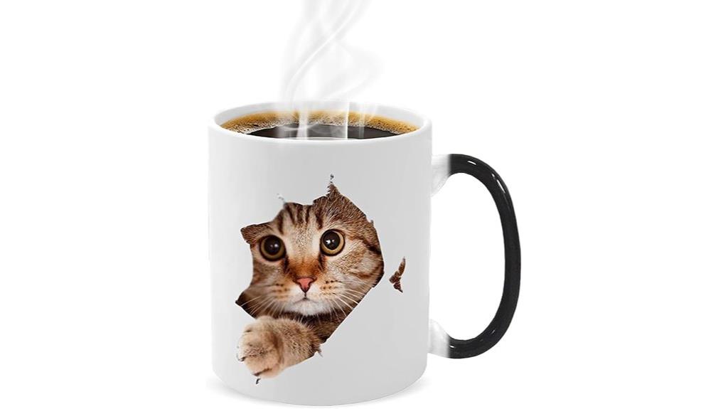 heat sensitive cat mug