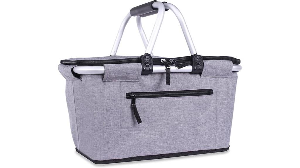 insulated collapsible picnic basket