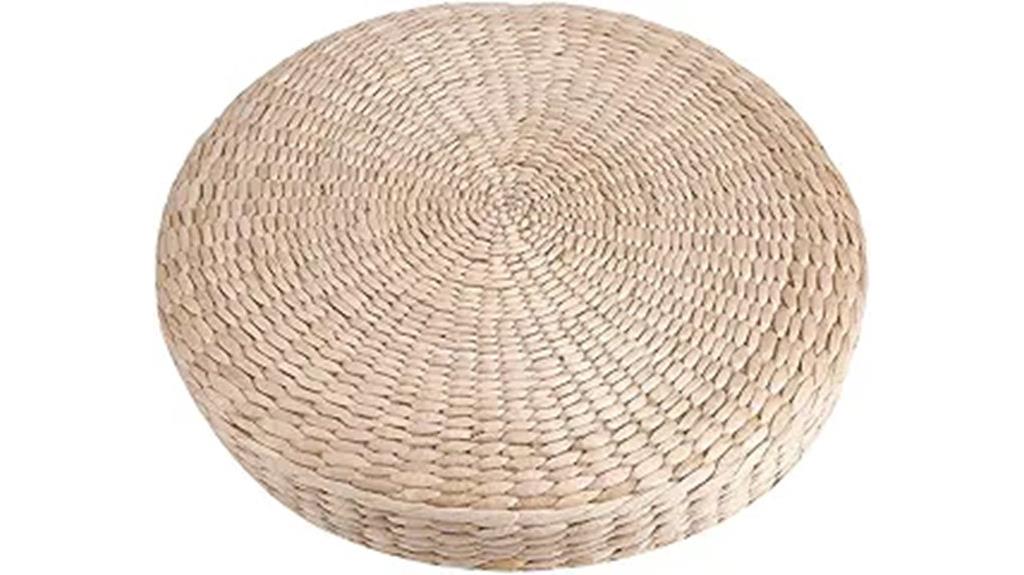 japanese round tatami pouf