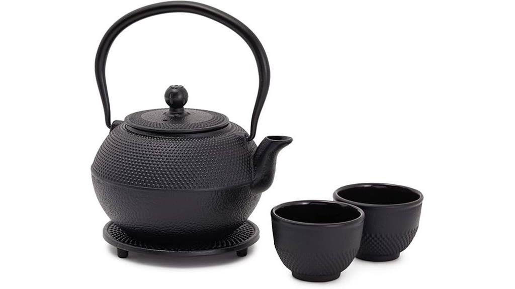 juvale black cast iron teapot