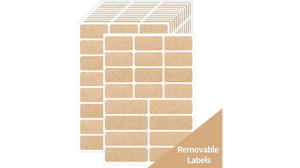 kraft gift label stickers