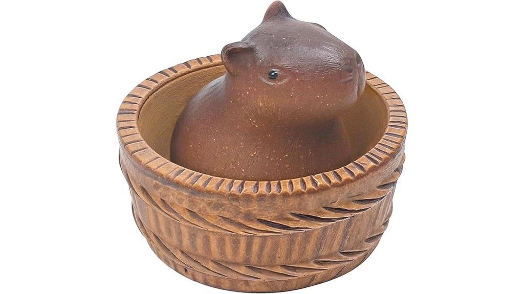 kung fu capybara tea figurine
