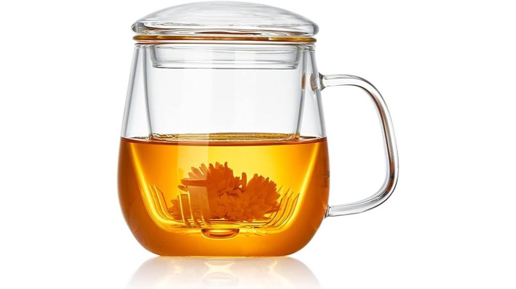 large borosilicate tea cup