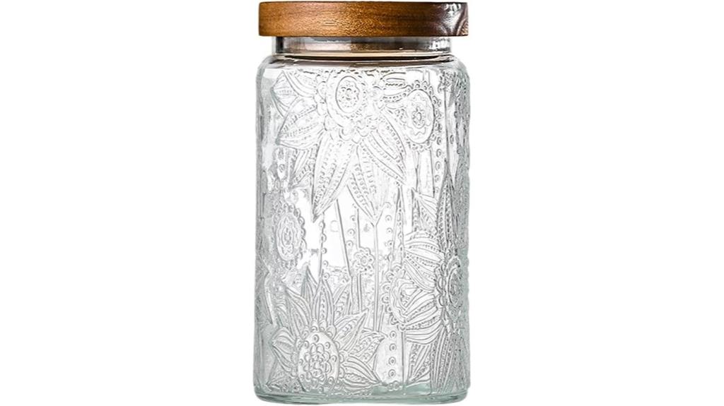 large vintage glass food jars