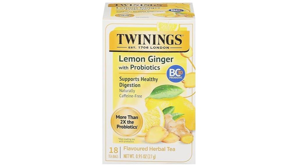 lemon ginger probiotic tea