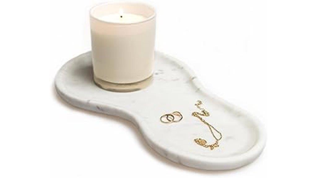 marble curved edge tray