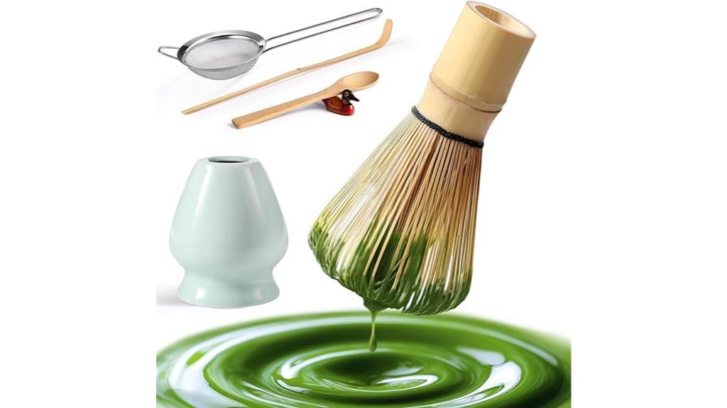 matcha whisk and holder