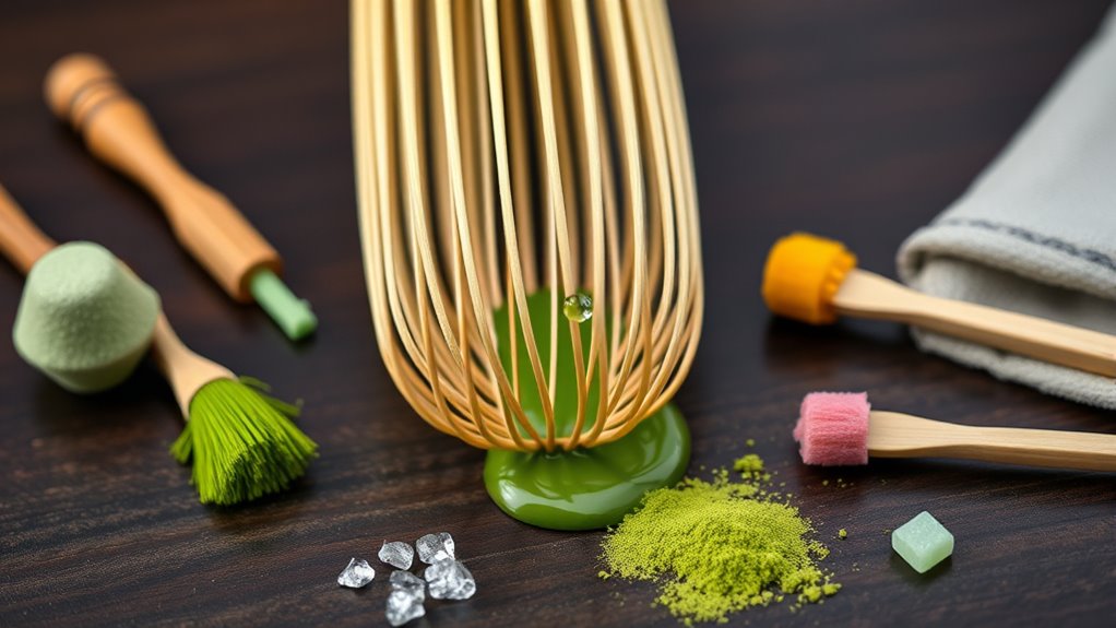matcha whisk cleaning tools