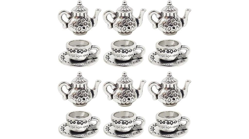 metal teapot jewelry charms