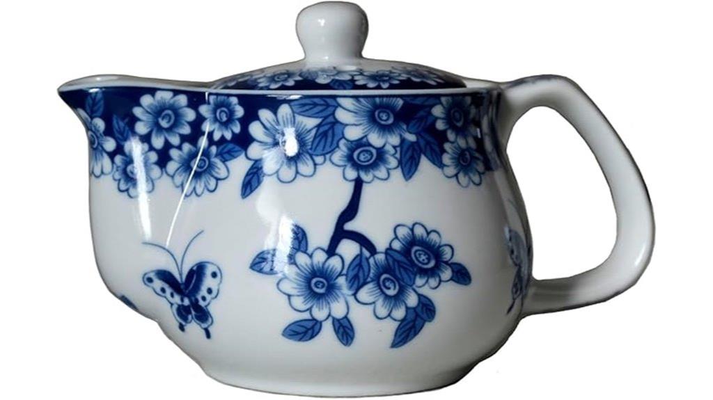 mini porcelain teapot with infuser