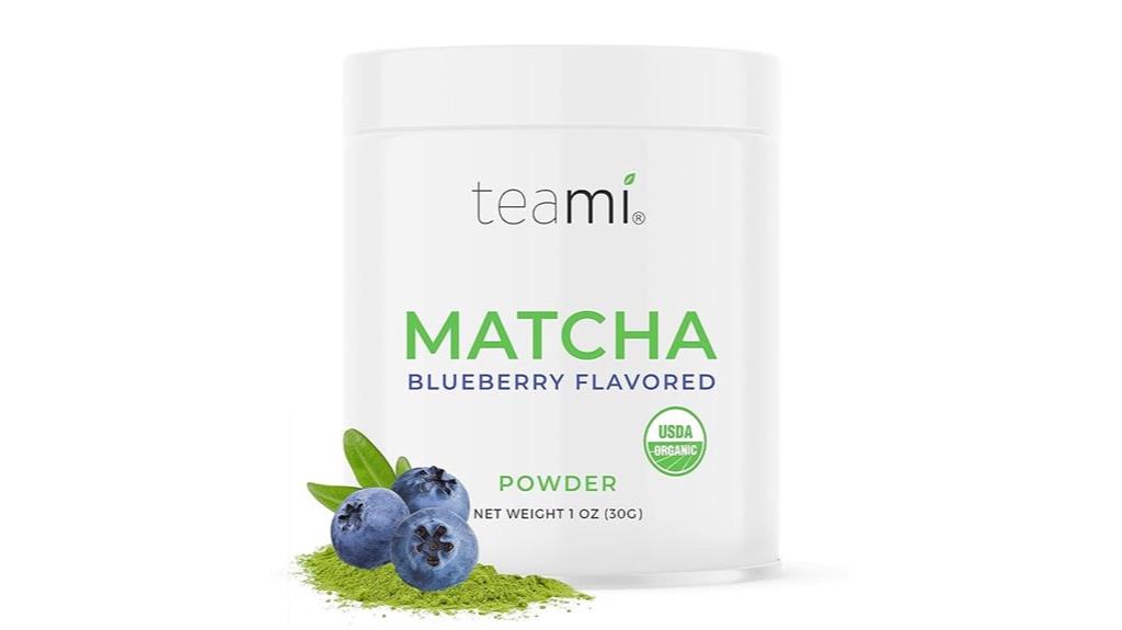 organic blueberry matcha