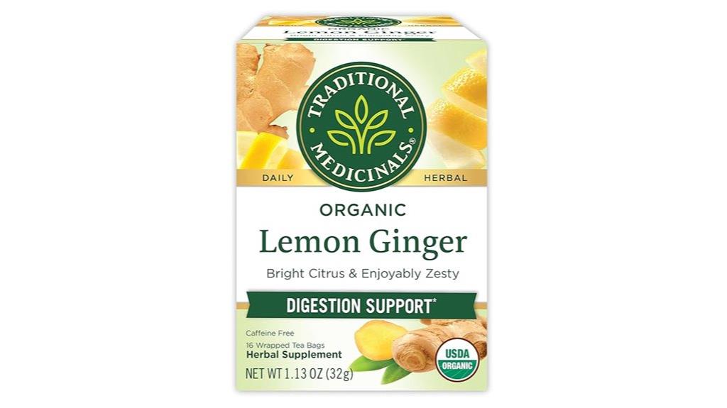 organic lemon ginger tea