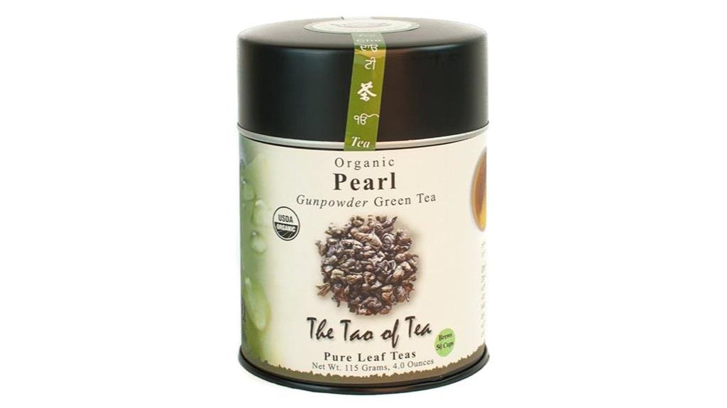 pearl green tea tin