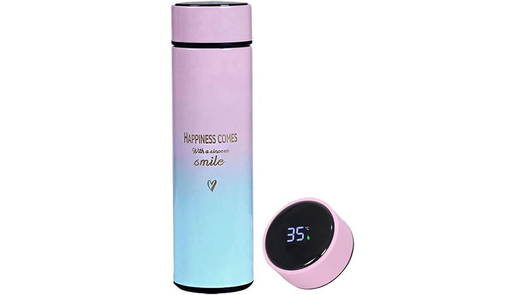 pink gradient insulated bottle