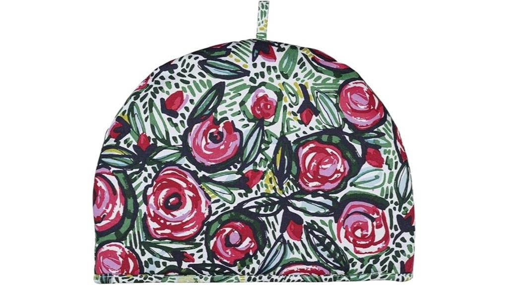 pink rose garden tea cosy