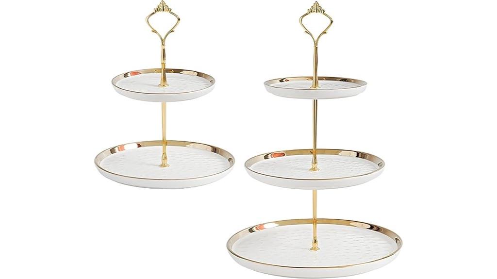 porcelain cupcake tier set