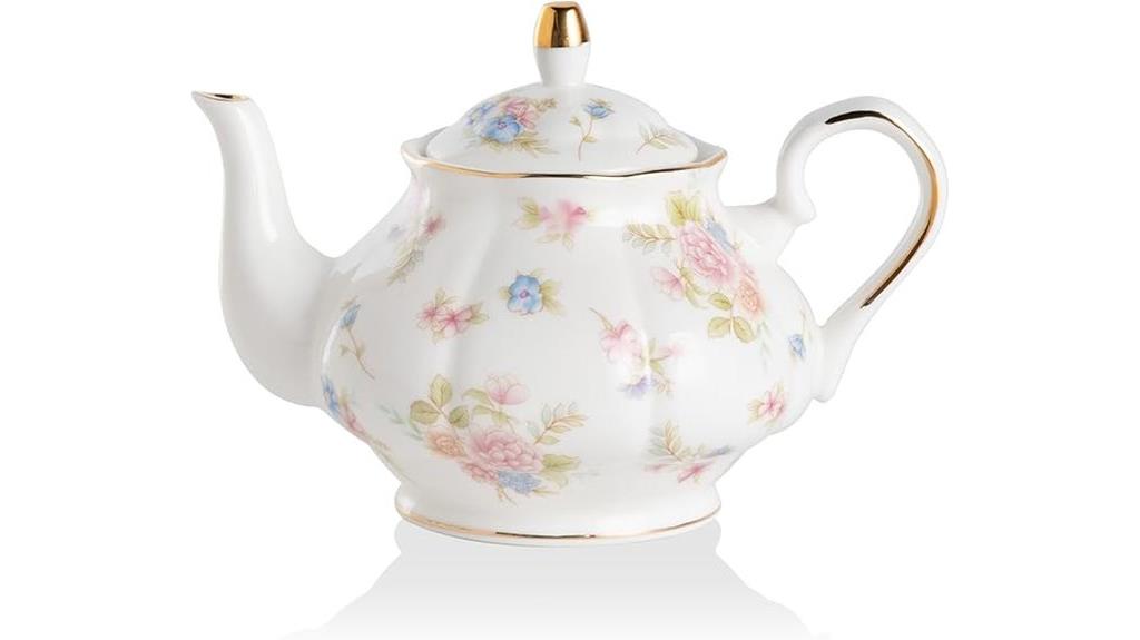 porcelain tea pot with infuser