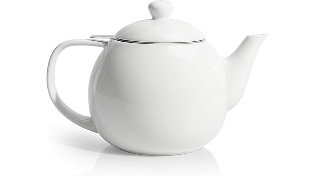 porcelain tea pot with infuser