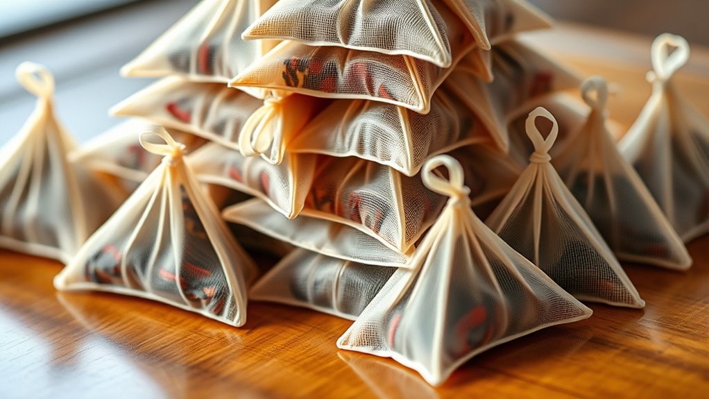 premium pyramid silk tea sachets