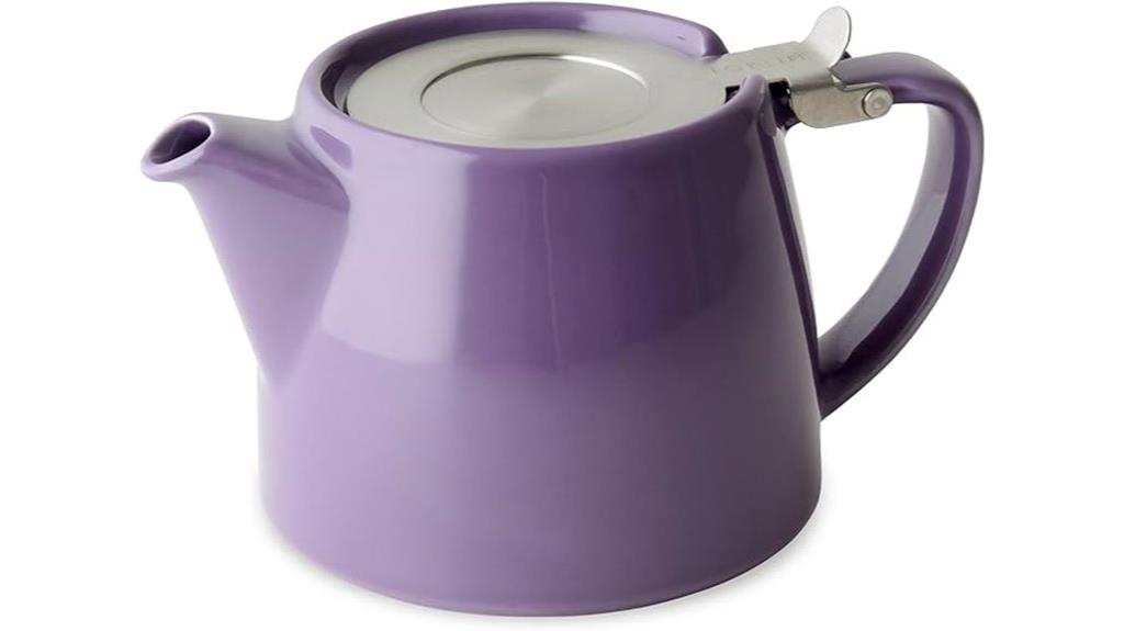purple 18 ounce teapot