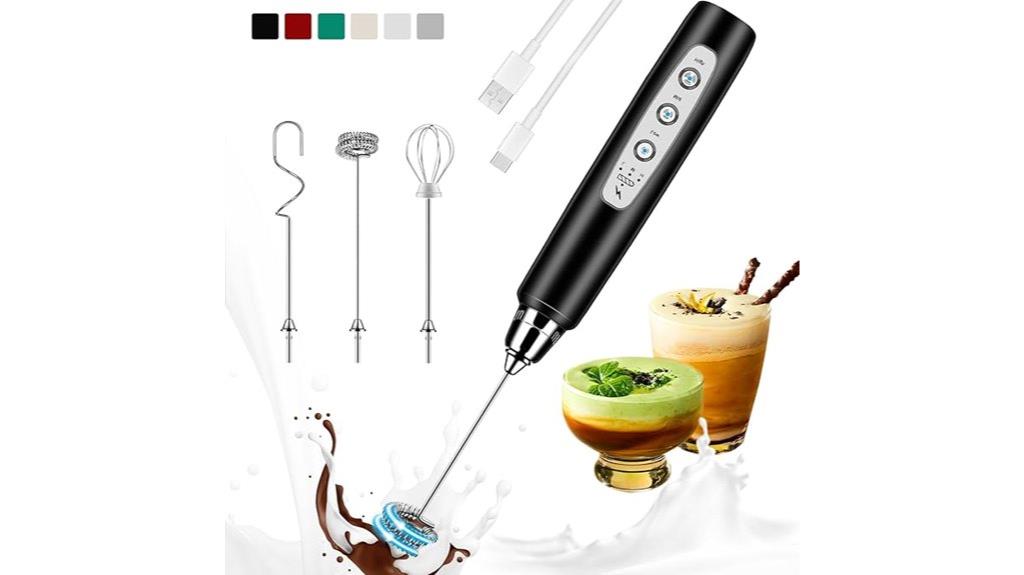 rechargeable handheld milk frother