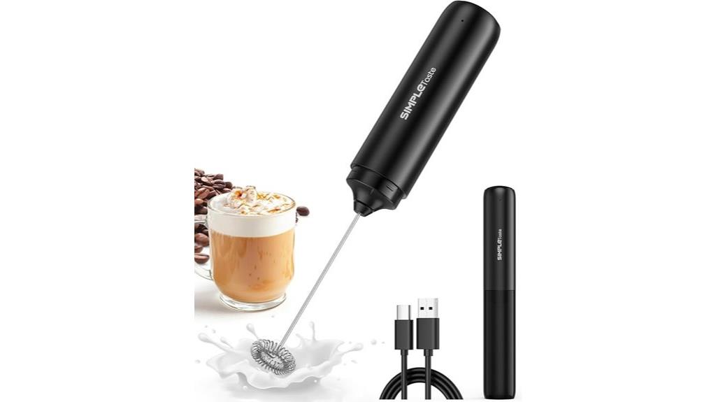 rechargeable handheld milk frother