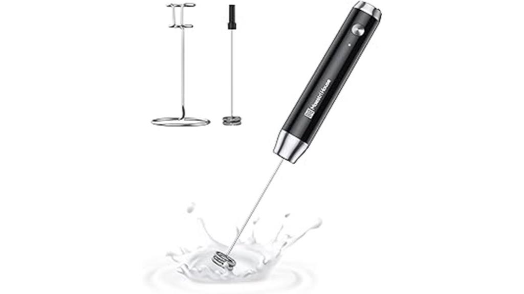 rechargeable milk frother with stand