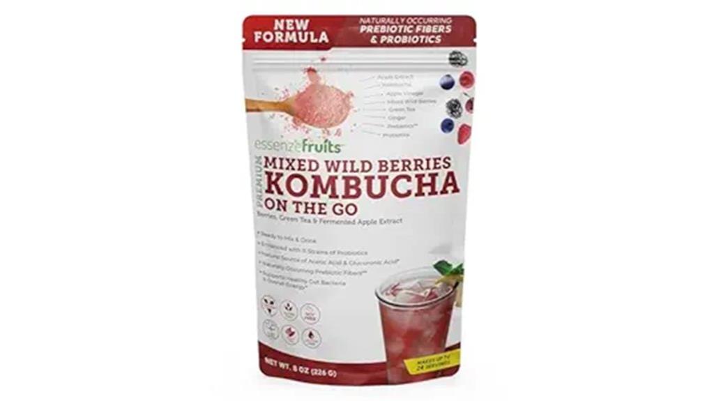red berries kombucha powder