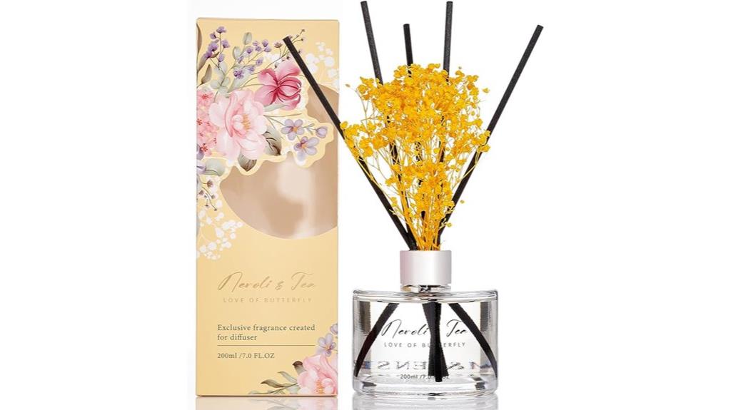 reed diffuser with seven sticks