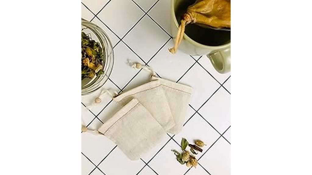 reusable cotton tea bags