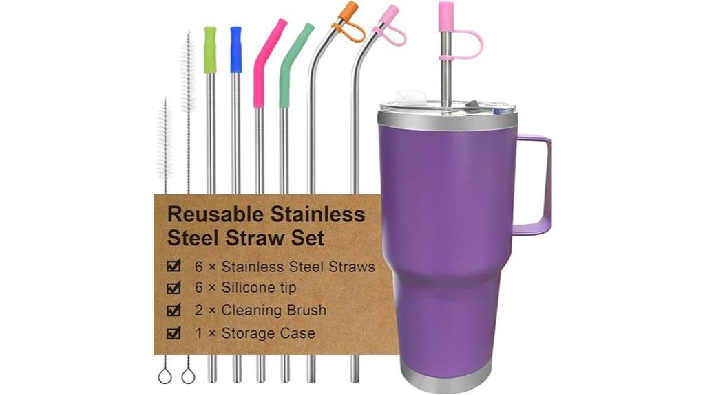 reusable stainless steel straws