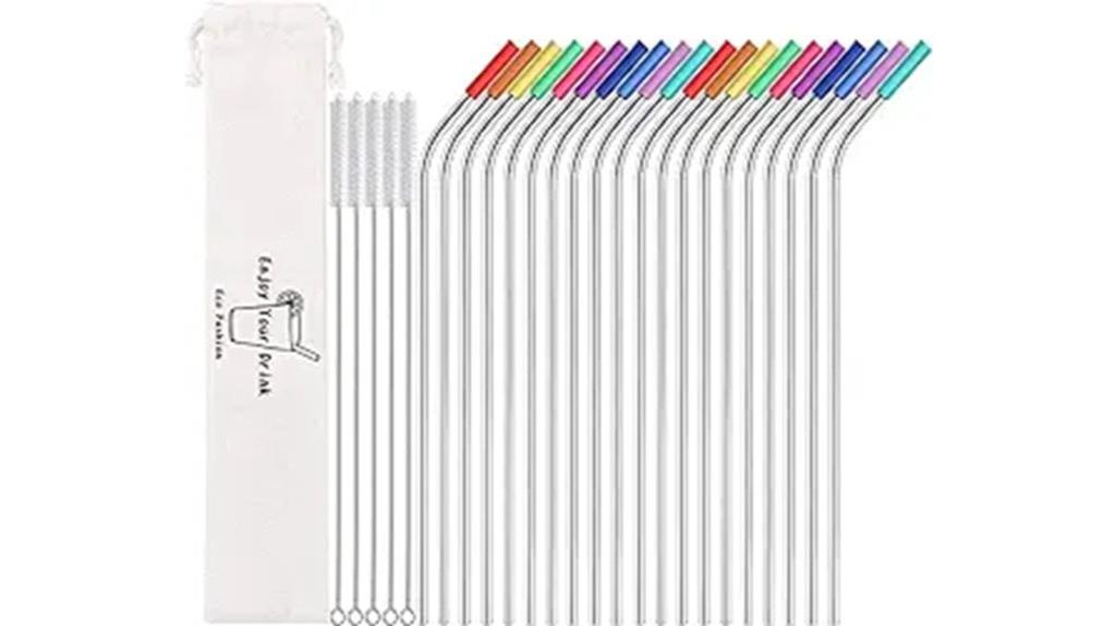 reusable stainless steel straws