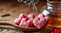 romantic heart shaped tea bags