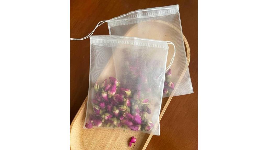 set of 50 mesh tea bags
