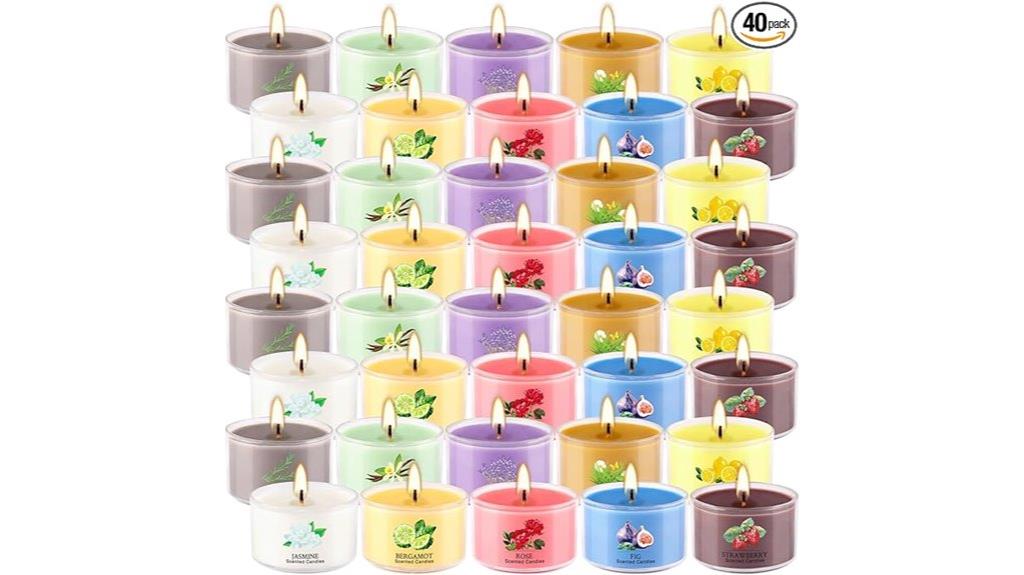 set of ten candles